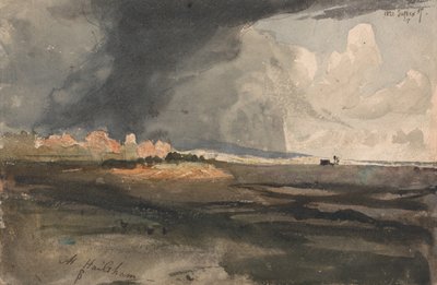 Bij Hailsham, Sussex - een Naderende Storm door Samuel Palmer